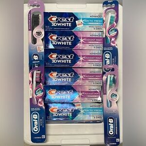 Crest 3D White Whitening Toothpaste & Toothbrush Bundle